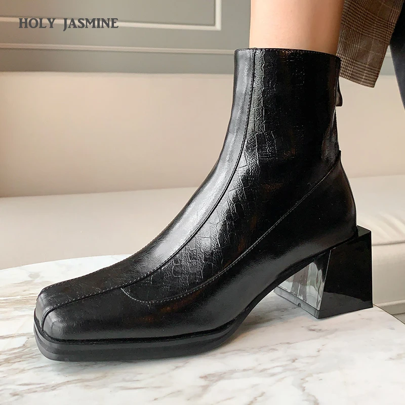 Новинка осени 2020 года Женская обувь Новейшая модель Натуральная кожа Высокое