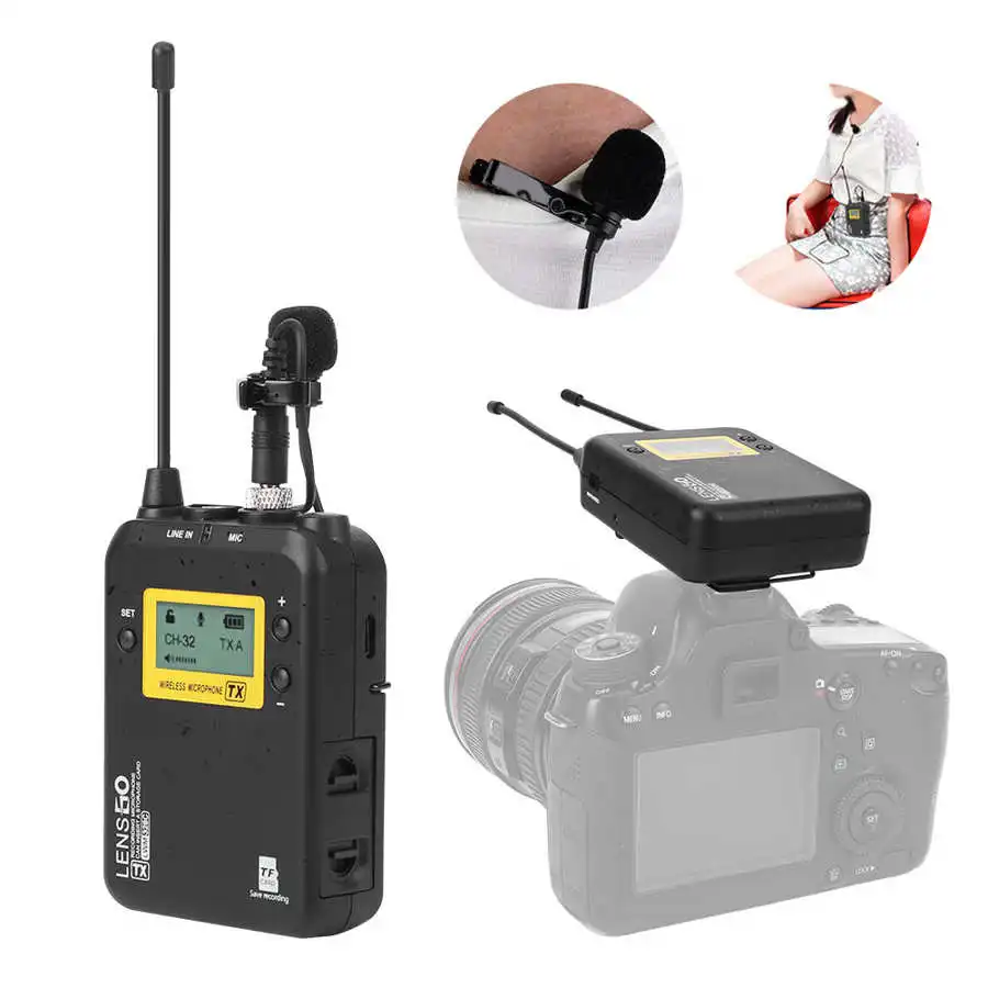 Петличный микрофон LENSGO LWM 328C беспроводной профессиональная цифровая зеркальная
