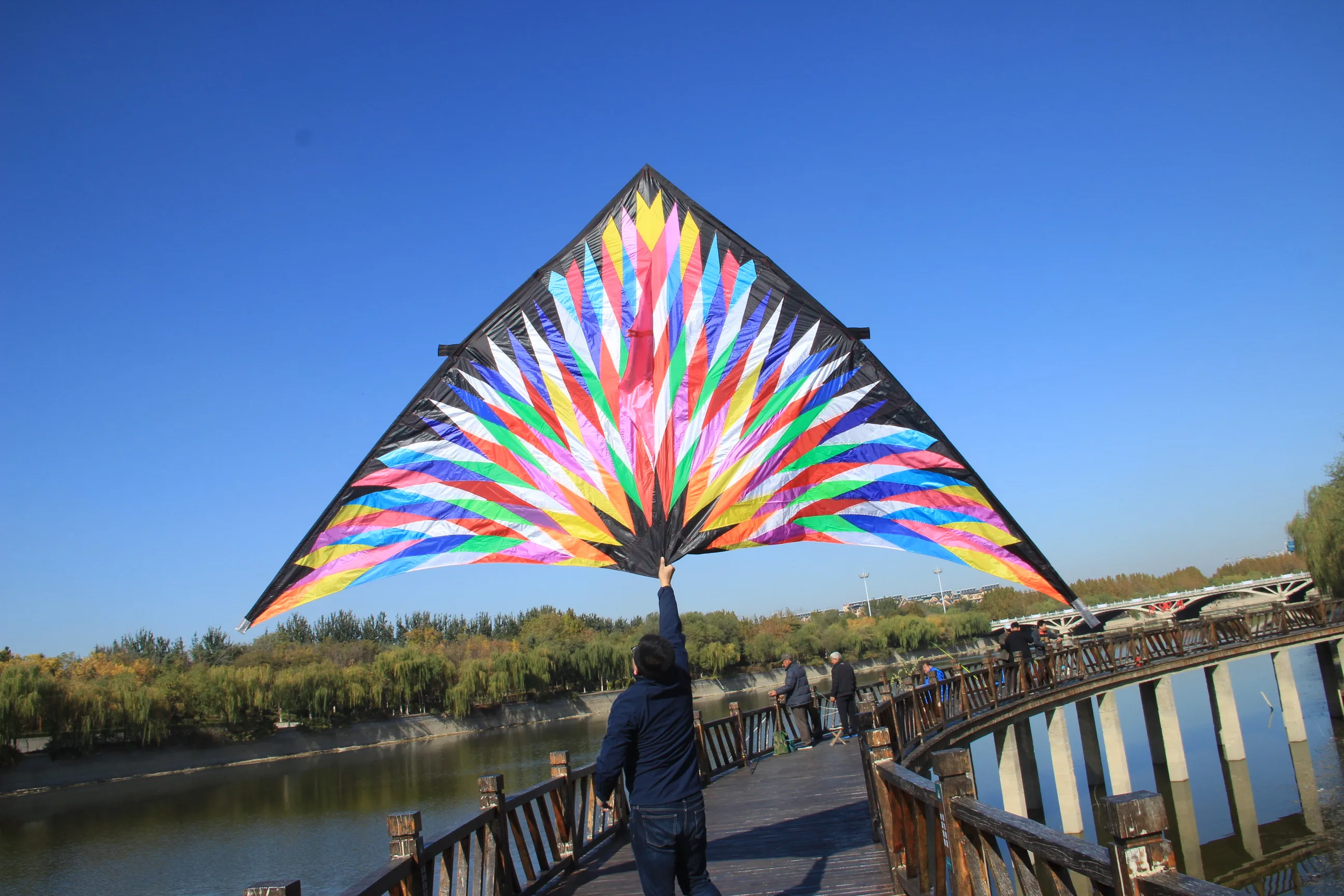 Ray кайт Треугольники kiteOutdoor забавная большая Дельта-бумажный змей с одиночной линией красочные Треугольники воздушных змеев для audlts