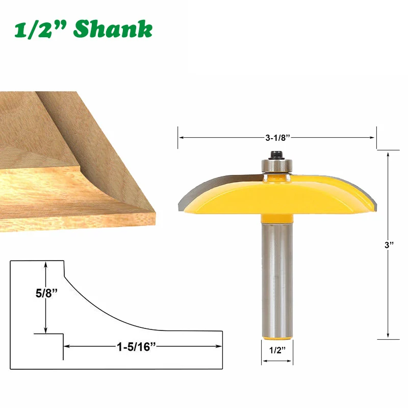 

1 шт. 1/2 "12,7 мм хвостовик фрезы резьба по дереву поднятая панель фрезы бита бухта двери фрезы деревообрабатывающий режущий шип