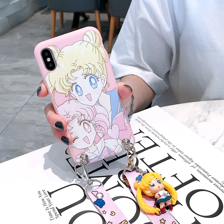 Милый чехол для телефона sam-s10 plus с 3d-изображением Сейлор Мун Samsung S6/S7 edge/S8/S9
