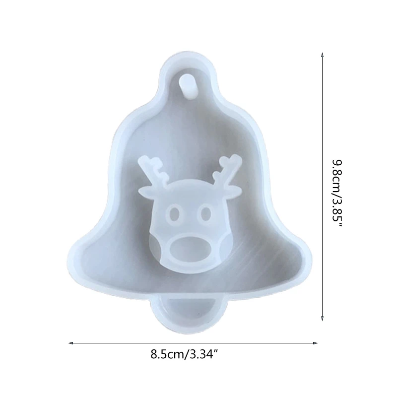 

Christmas Tree Bell Elk Pendant Casting Silicone Mould Crystal Epoxy Resin Mold DIY Crafts Aromatherapy Wax Aroma Gypsum