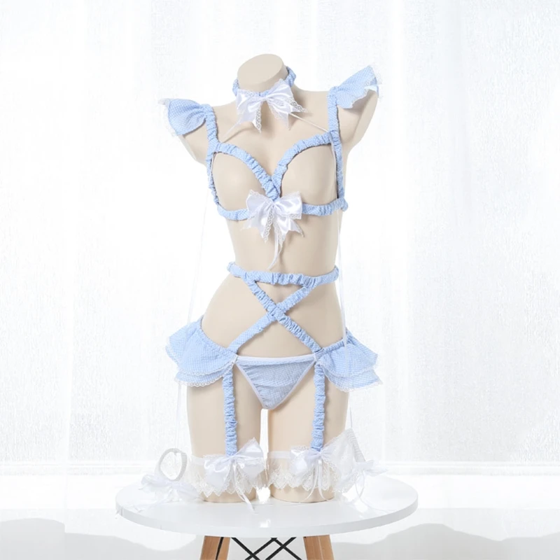 Сексуальное нижнее белье боди-клетка в стиле панк портупея Женский подвязка