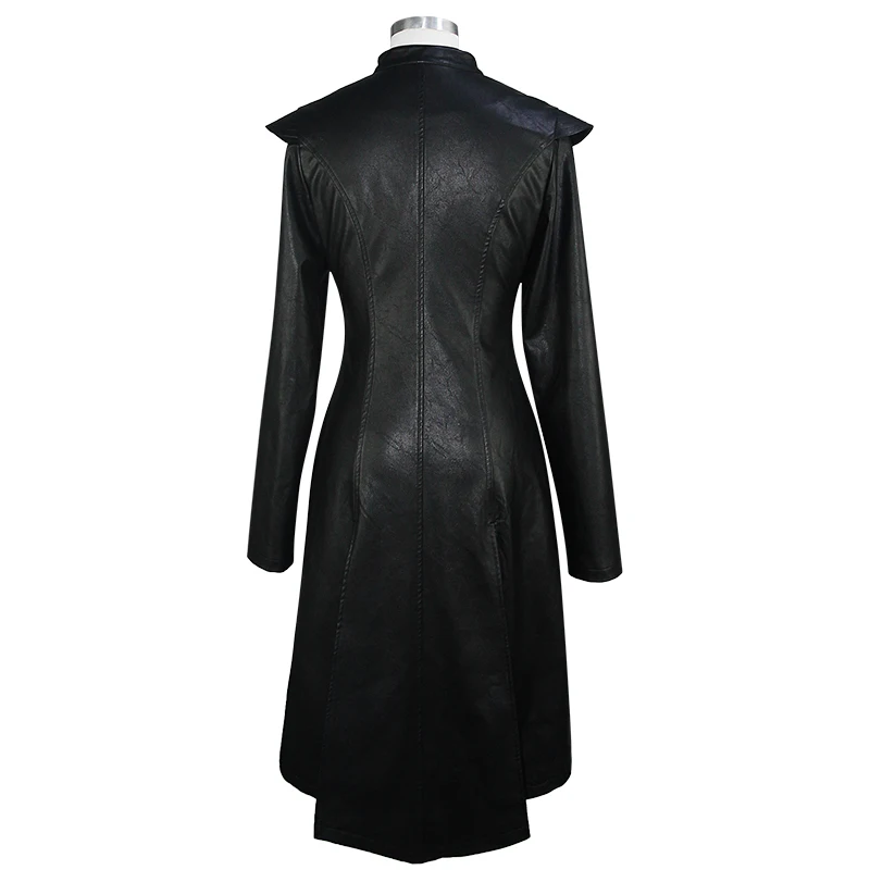 Дьявол модная кожаная куртка женская готические плащи Панк Тонкий фрак для