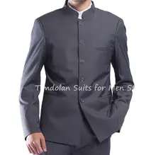 Conjunto de chaqueta y pantalones para hombre, conjunto de chaqueta y pantalón coloridos para boda, traje de novio, 2 piezas, color azul marino y negro (4)