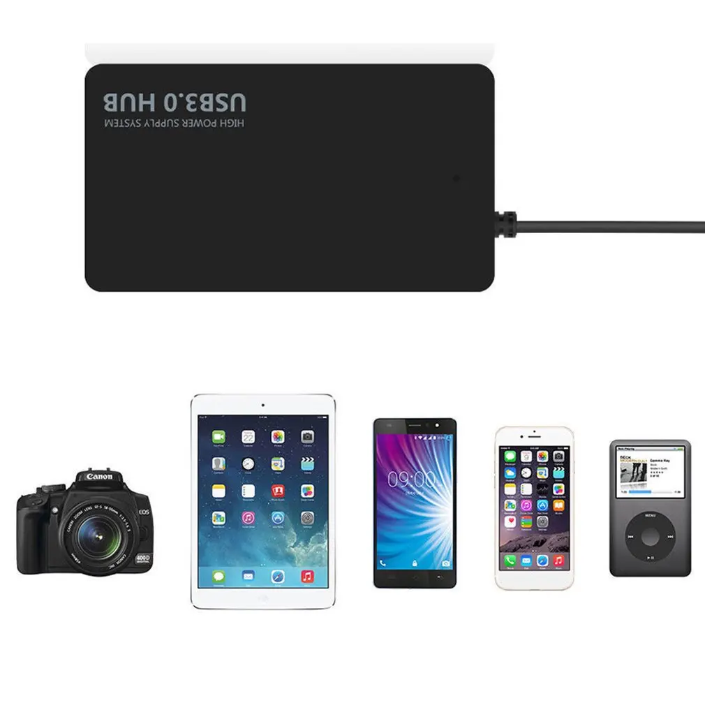 

USB HUB 4 Port USB 3.0 Splitter With Micro USB Power Port Multiple High Speed OTG Adapter LED Indicator for Computer Laptop