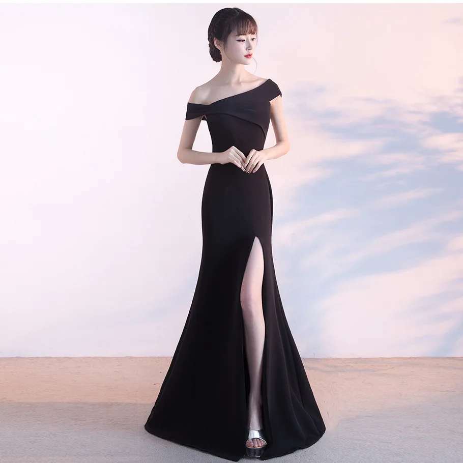 

Zaraing dress 2021 Party sexy dress long skirt shoulder high-end design party evening dress trafaluc zaras Slim fishtail skirt