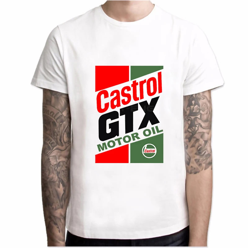 Винтажная футболка с надписью Catrol Классическая хлопчатобумажная одежда в стиле