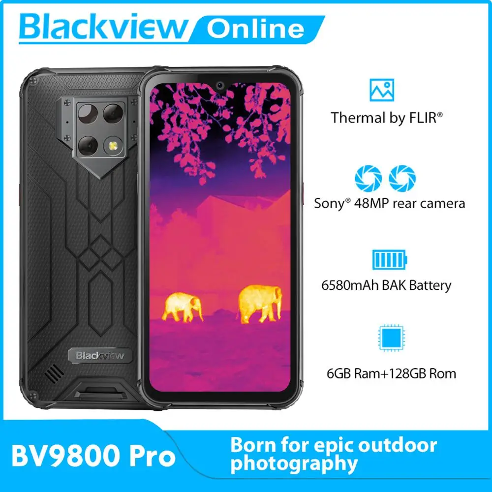 Смартфон Blackview BV9800 Pro 6+128 ГБ камера 48 МП 6580 мАч Android 9.0 водонепроницаемый|Смартфоны|