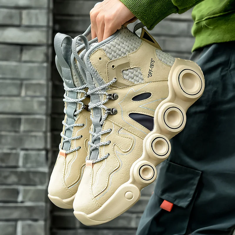 

Spring New Breathable Mesh Running Shoes for Men Shoes Slip on Trainers Lightweight Thick bottom Sports Shoes Outdoor Sneakers