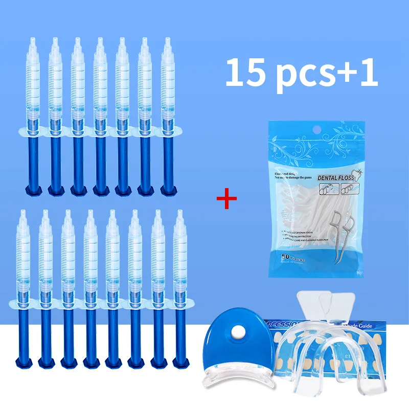 

16PCS/SET Dental Peroxide Dental Floss Flosser Picks Toothpicks Teeth Stick Teeth Whitening Pen Kit Oral Hygiene Care