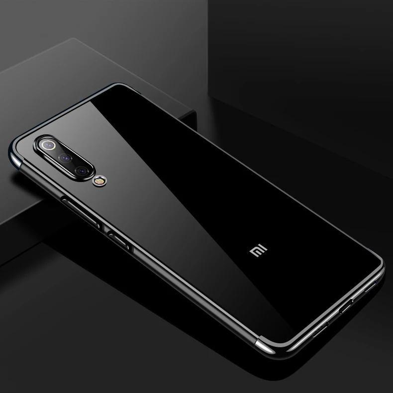 Черный Чехол для Xiaomi Mi 9 9T Pro Lite Mi A1 A2 A3 Lite Прозрачный Бампер RedMi Note 8T 8 8A 7 7A K20 TPU Силиконовый противоударный чехол - Цвет: Черный