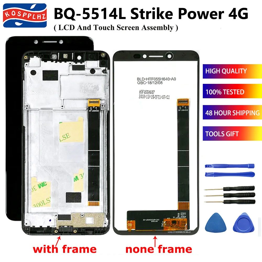Сенсорный ЖК дисплей для BQ 5514G 5514L Strike Power 4G BQ5514 5514 Сменный датчик экрана в сборе