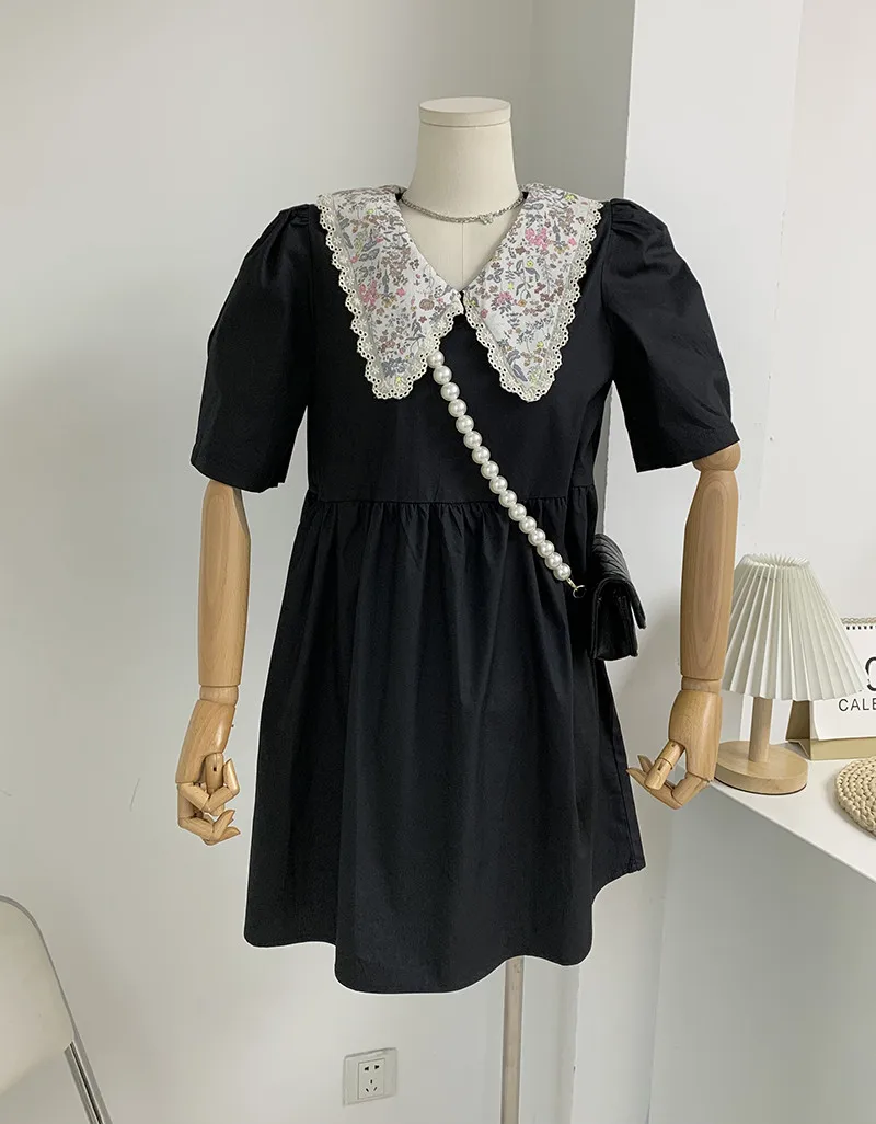 Шикарный французский цветочный &quot&quot&quotкукольный&quot&quot воротничок&quot черное