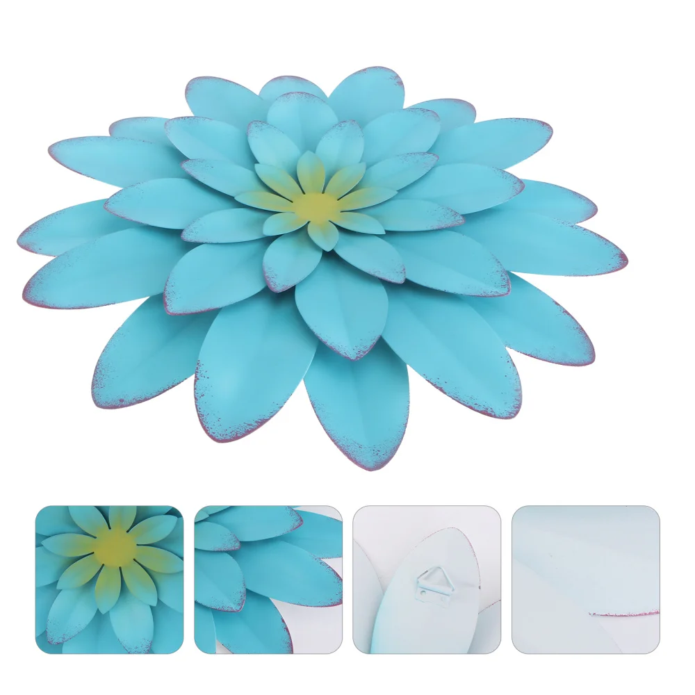 

1pc Exquisite Iron Craft Pendant Simulation Flower Wall Decoration Hanging Decor