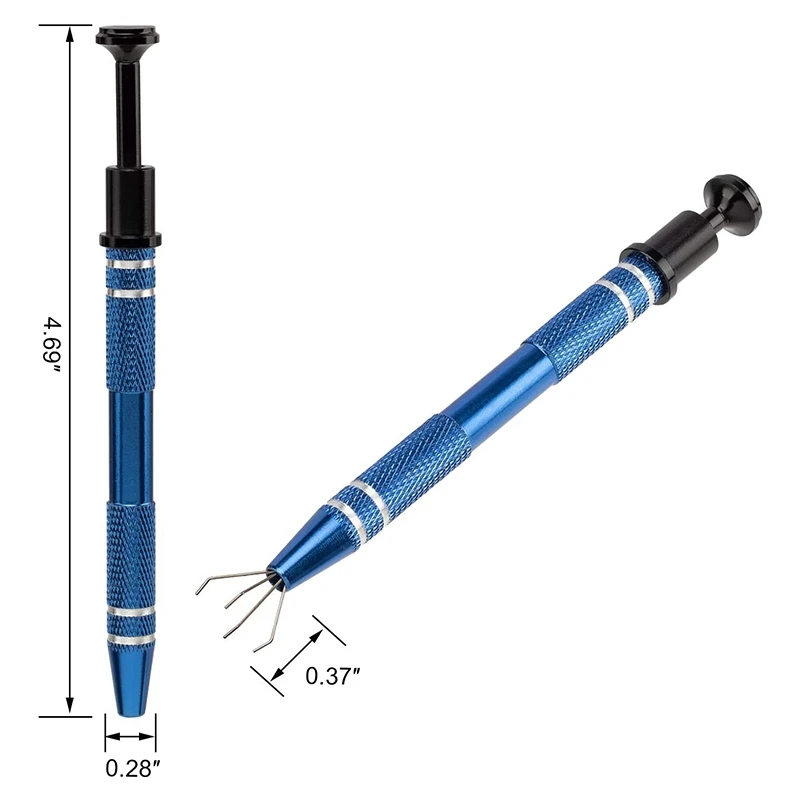 

Stainless Steel 4-Claw Pick Up Tool, Claw Grabber for Tiny Objects- Electronic Components, Hex Nuts, Jewelry Making 1Pcs