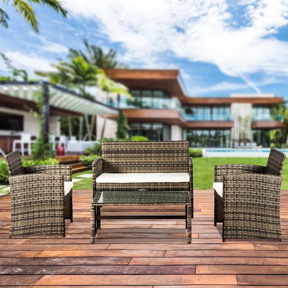 

Outdoor Leisure Rattan Furniture Four-Piece-Grey