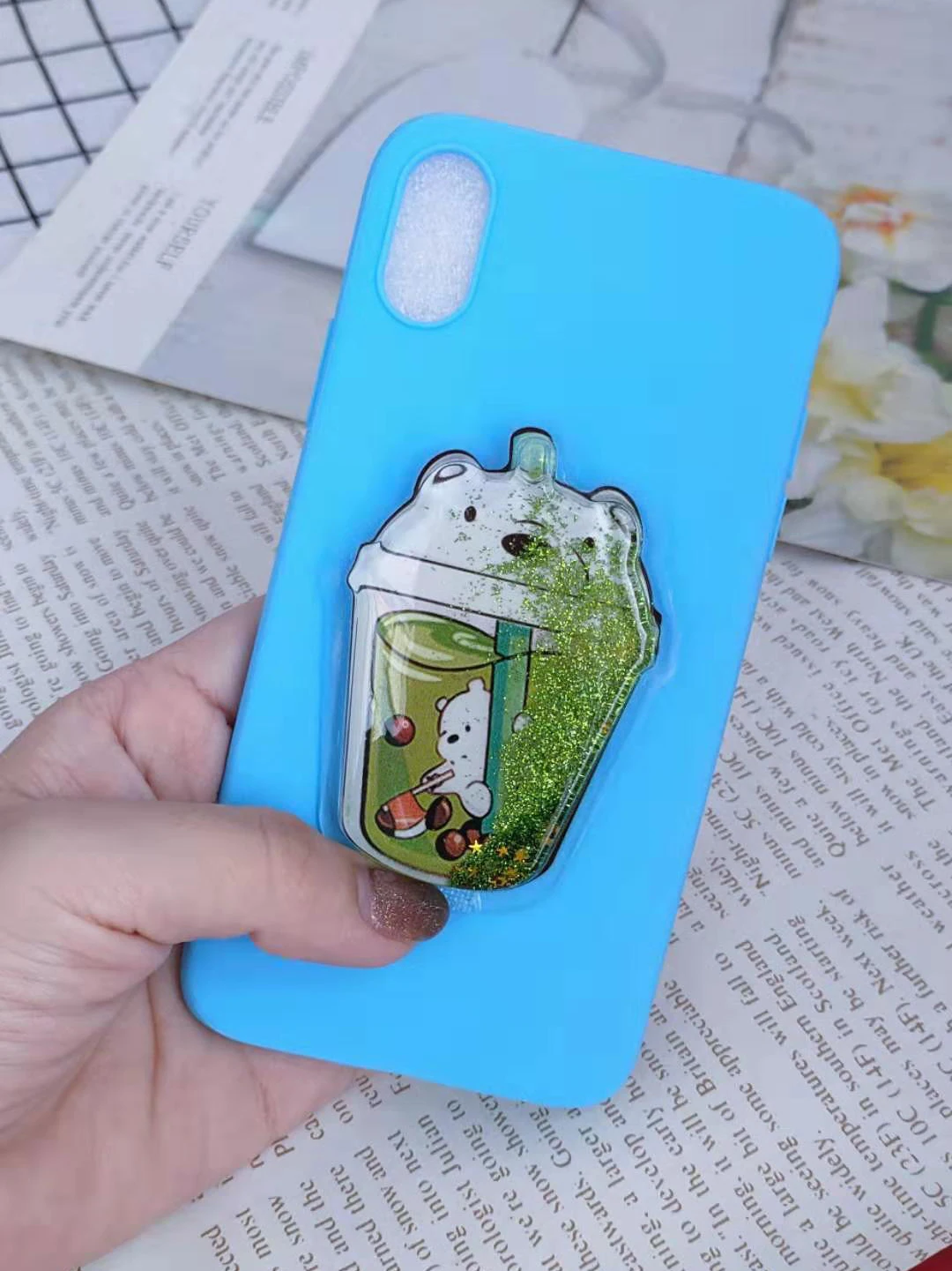 GreenBear SKY Blue Милый чехол с чашкой для напитков для Xiaomi Redmi 8A 8 7A 7 5A 6 Pro 5 Plus 4X3 Hongmi K20 Pro S2 Go милый мягкий чехол из ТПУ с медведем - Цвет: GreenBear SKY Blue