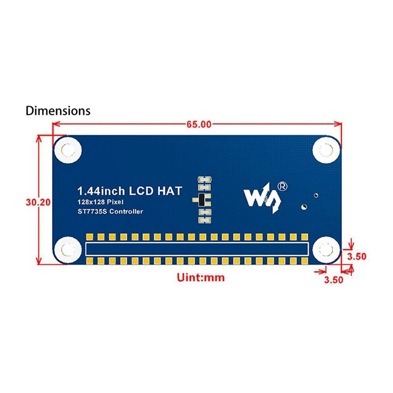 Светодиодная подсветка Waveshare для Raspberry Pi 2B/3B/3B +/Zero W 1 44x12 8 пикселей 3 В | Компьютеры и