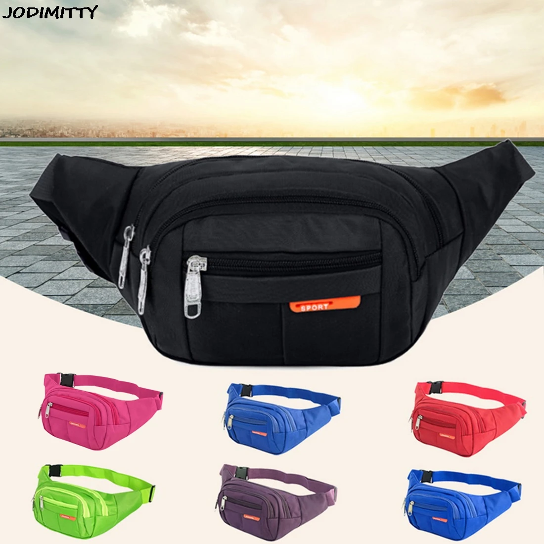 Jodimitty 6 цветов новинка унисекс поясная сумка для мужчин и женщин нейлоновая