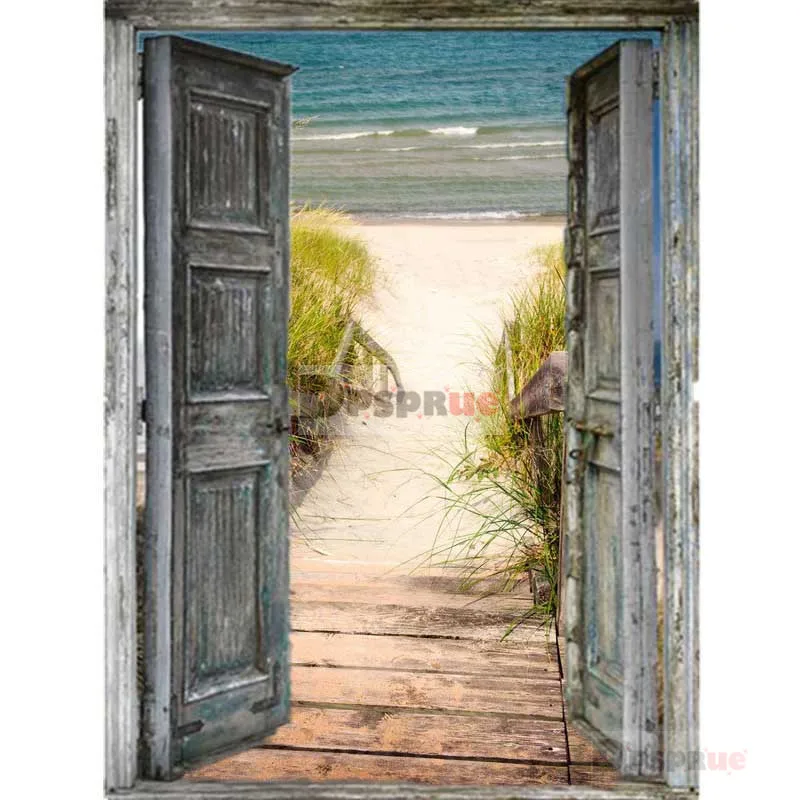 

Dpsprue, 5D, сделай сам, квадратная/круглая дрель, алмазная картина "двери, Пляжный Пейзаж", алмазная вышивка, вышивка крестиком, 3D декор, подарок ...