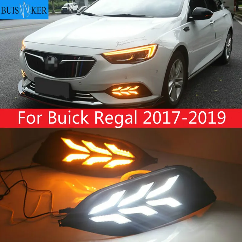 1 комплект светодиодный DRL Дневной светильник с проигрывания сигнала для Buick Regal