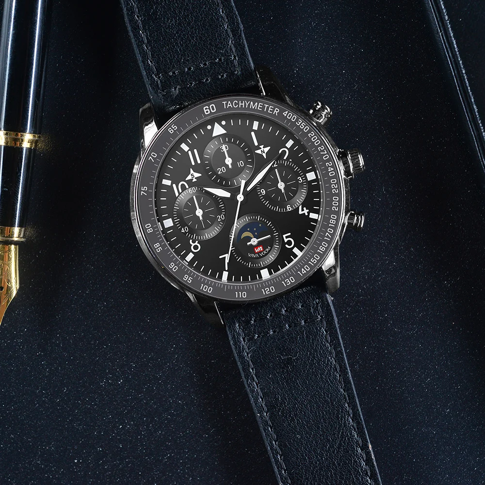 Top Brand Big Pilot's Sport Watches Fashion Waterproof Quartz Clock Luxury Leather Strap Wrist Watch reloj deportivo hombre 2019 |