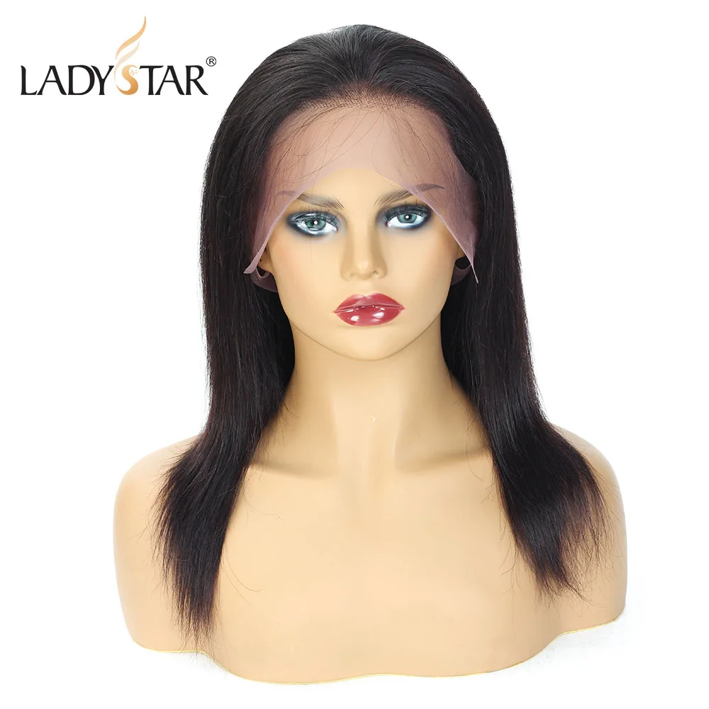 LADYSTAR, прямой парик на кружеве, 22 дюйма, 360, парик на кружеве, парики Remy для черных женщин, бразильский парик