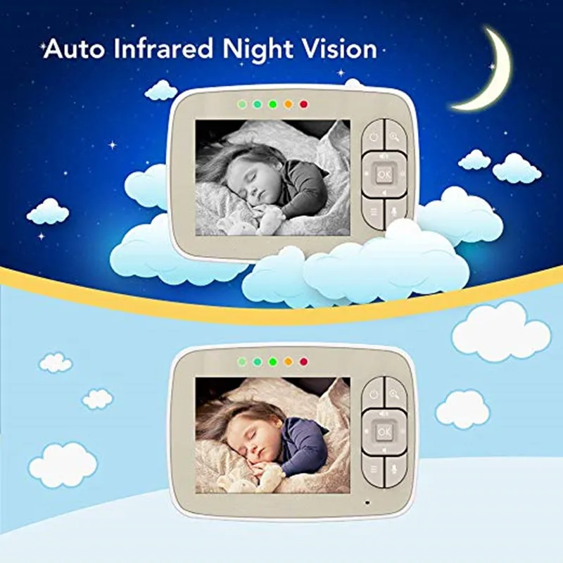 3 5 дюймовый видеоняня HD экран камера ночного видения поддержка нескольких камер