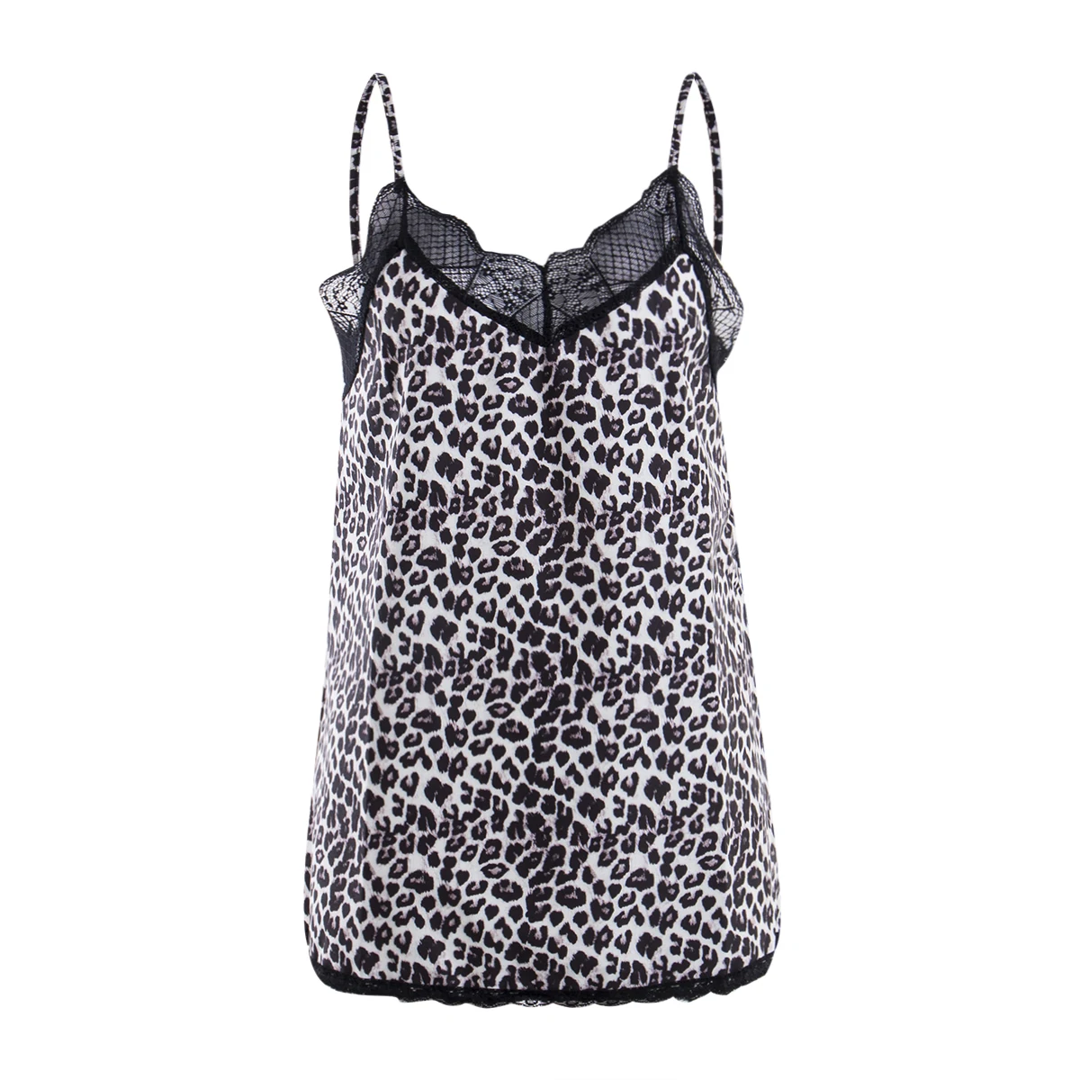 

Women Top Shirt, Leopard/Snake Pattern Summer Low Chest Lace Hollow Back Tank, Sling Loose Sexy Wild Fashion Top Clothes