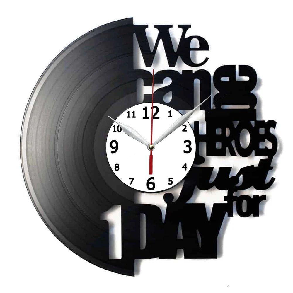 

We Are HEROES vinyl record clock Living Room Wall Clocks Fashion Creative Bedroom Silent Quartz Watches