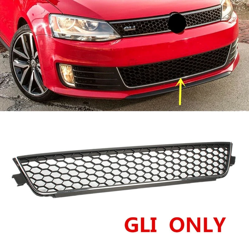 Хромированный передний бампер с сотовой нижней Впускной решеткой в сборе для Jetta