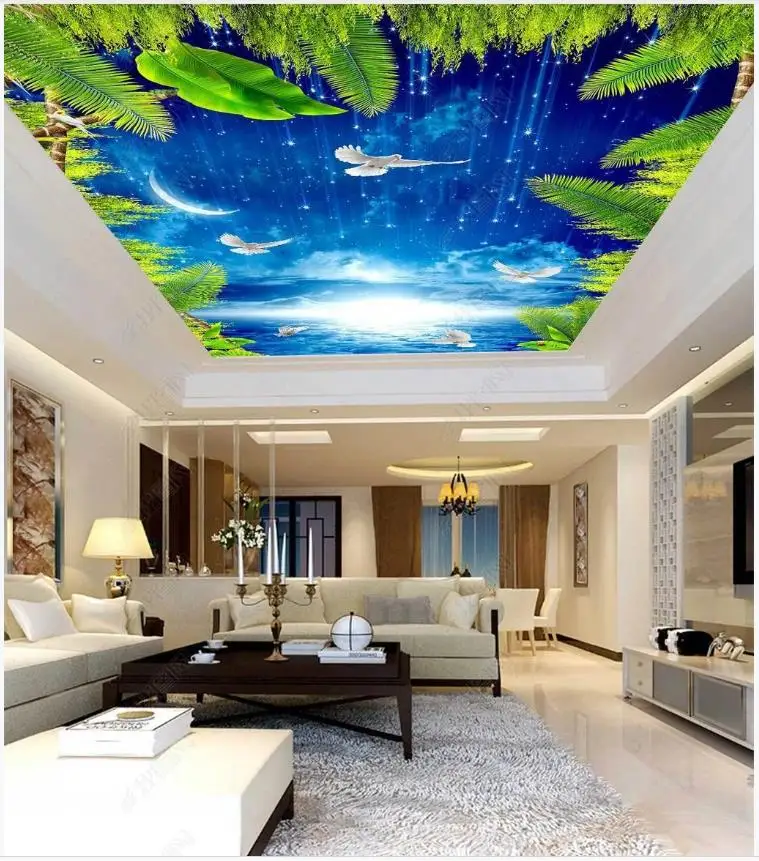 

Пользовательские фото обои 3d потолочные фрески обои красивые белые облака небо подвесной потолок Зенит фон настенная живопись