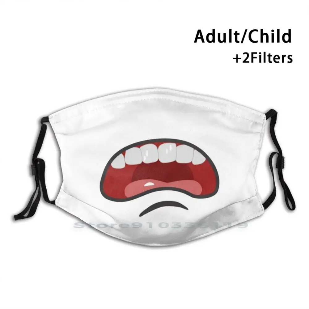 

Мультфильм рот маска для лица подарок рот многоразовые рот маска для лица с фильтрами дети мультфильм рот улыбка Смешные зубы мультфильм