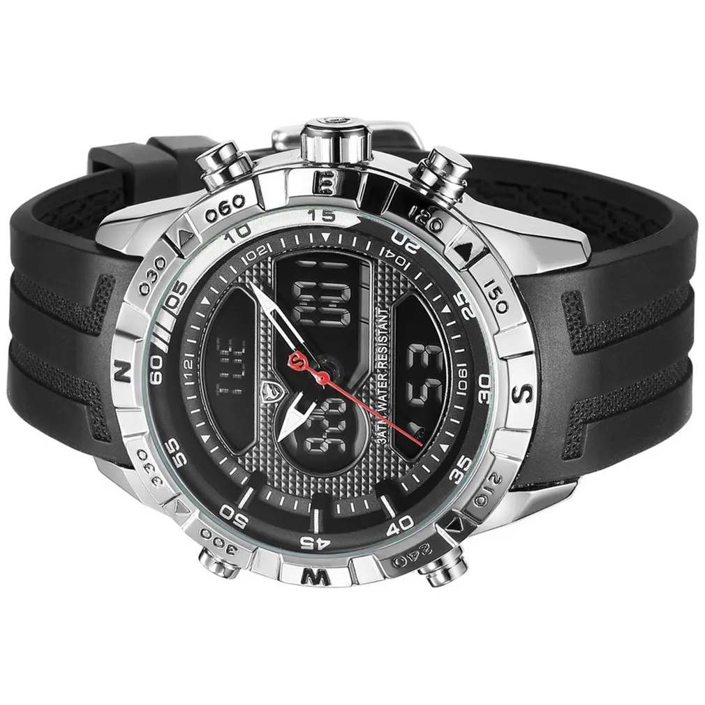 Часы наручные SHARK Мужские с автоматическим календарем резиновым ремешком