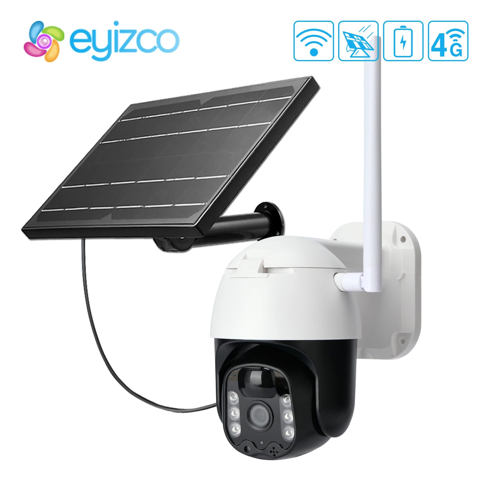 

Уличная PTZ-камера с Wi-Fi, 1080P, 8 Вт, солнечная панель, с аккумулятором, энергосберегающая, для безопасности, 12 м, с пассивным ИК датчиком движения, P2P