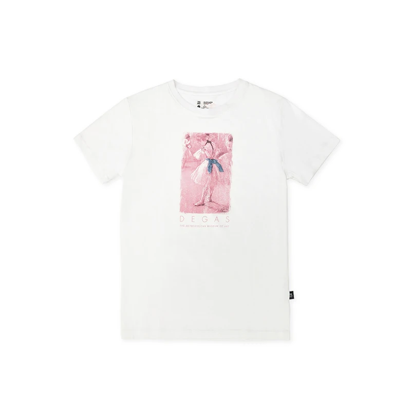 

Metropolitan Museum of Art Ballet Girl Cotton Round Collar T-shirt Short-Sleeved Shirt Women's Cultural Creative Style