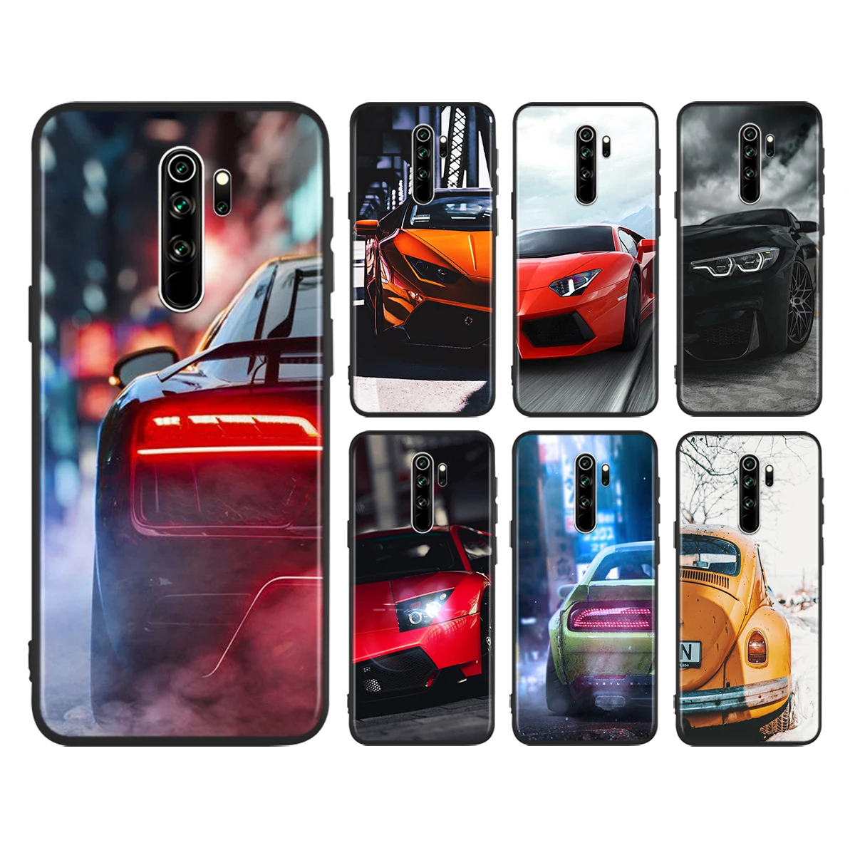 

Phone Case For Redmi 9i 9T 9A 9C 9 8A 8 GO 7 7A S2 Y2 6 6A 5 5A 4X Prime Pro Plus Cool Car Housing Black Soft Cover