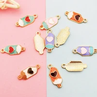 10pcslot enamel ice cream popsicle shape charms diy handmade jewelry accessories bracelet earring materials