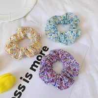 sweet and cute ins wind floral large intestine hair ring simple tie hair hair rope wild elastic hair band ponytail fixer