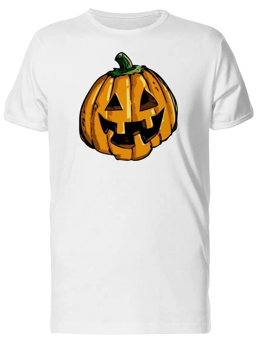 Прохладный счастливый злой Тыква мультфильм Мужская футболка изображение