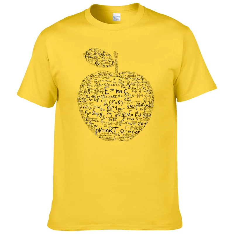 

Summer apple mathematical formula t shirt men Equation formula printed T-shirt Cotton Tees #166