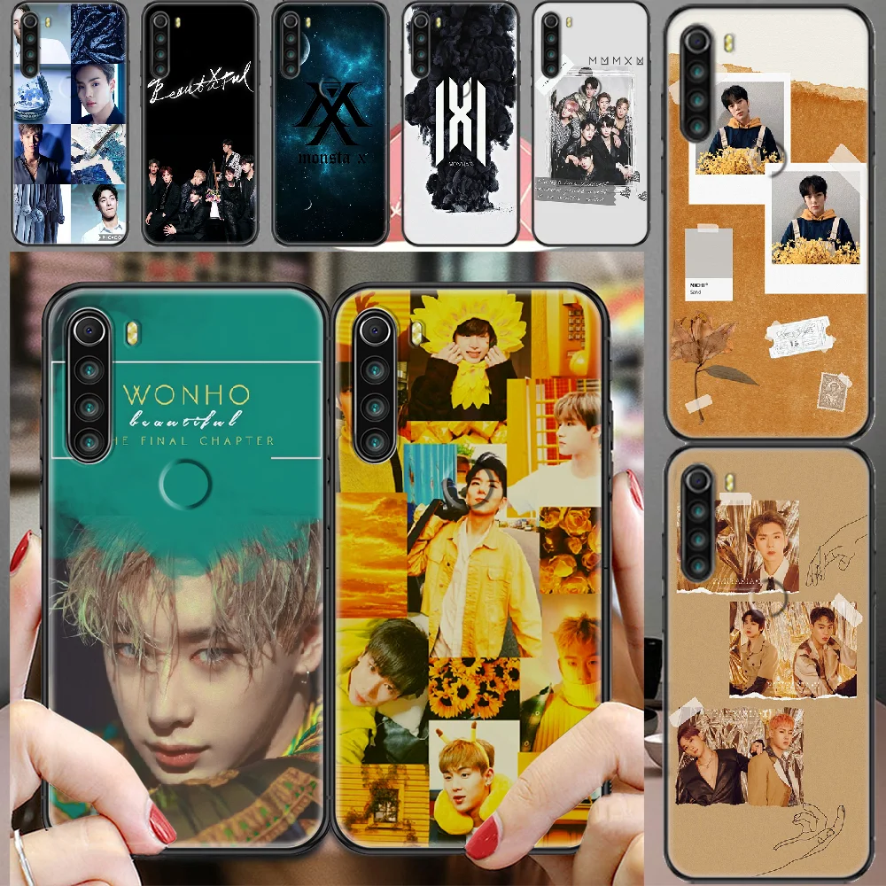 Чехол Kpop Monsta X для телефона Xiaomi Redmi Note 7 7A 8 8T 9 9A 9S K30 Pro Ультрачерный художественный