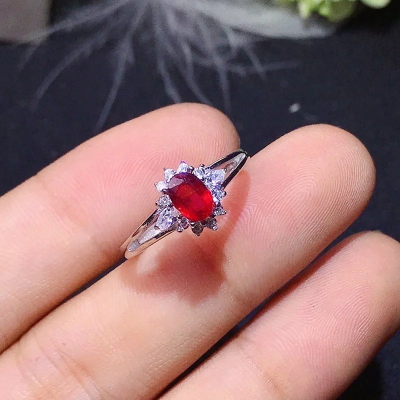 Набор ювелирных изделий новый магазин акция кольцо с натуральным Рубином для