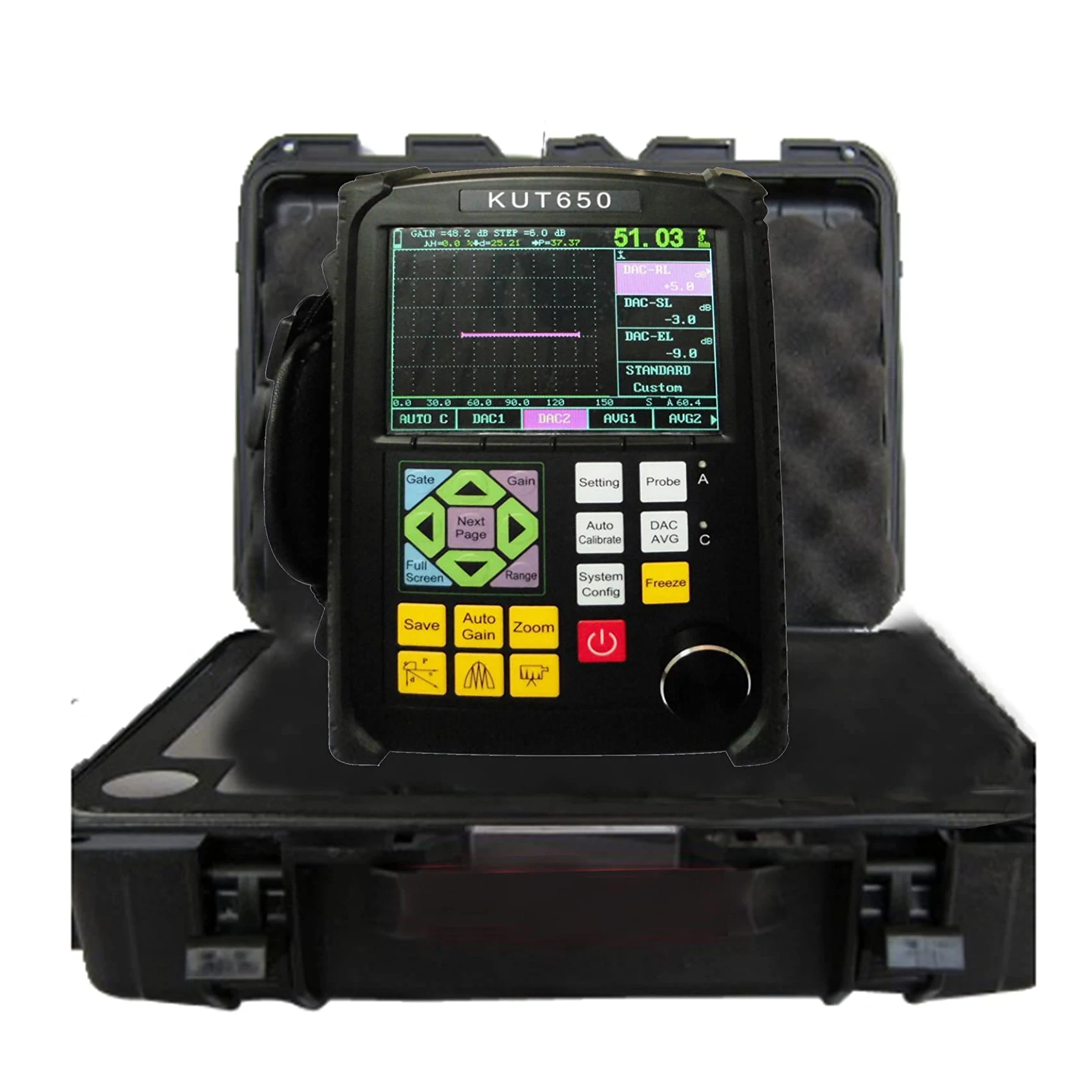 Портативный ультразвуковой дефектоскоп с диапазоном сканирования от 0 до 10000