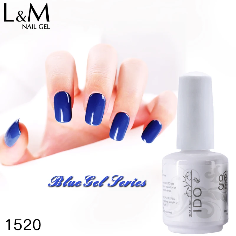 1 шт. IDO Гель лак для ногтей классическая синяя серия цветов высокая технология.