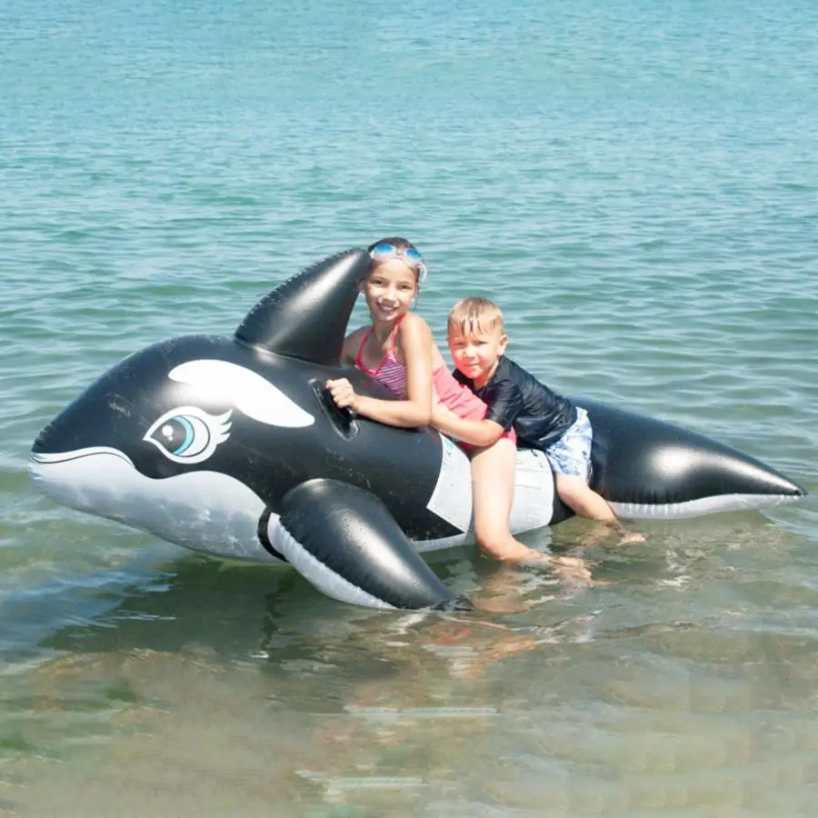 Плавающий коврик с Китом прочный надувной большой из ПВХ в форме Кита плавающий