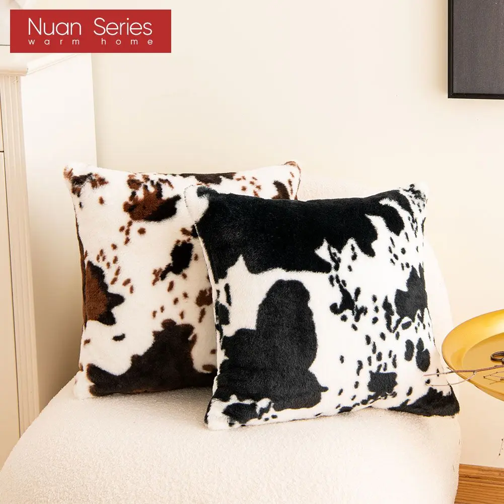 

Меховая декоративная наволочка для подушки, чехол для подушки, диванная плюшевая наволочка для подушки, украшение для гостиной в скандинав...