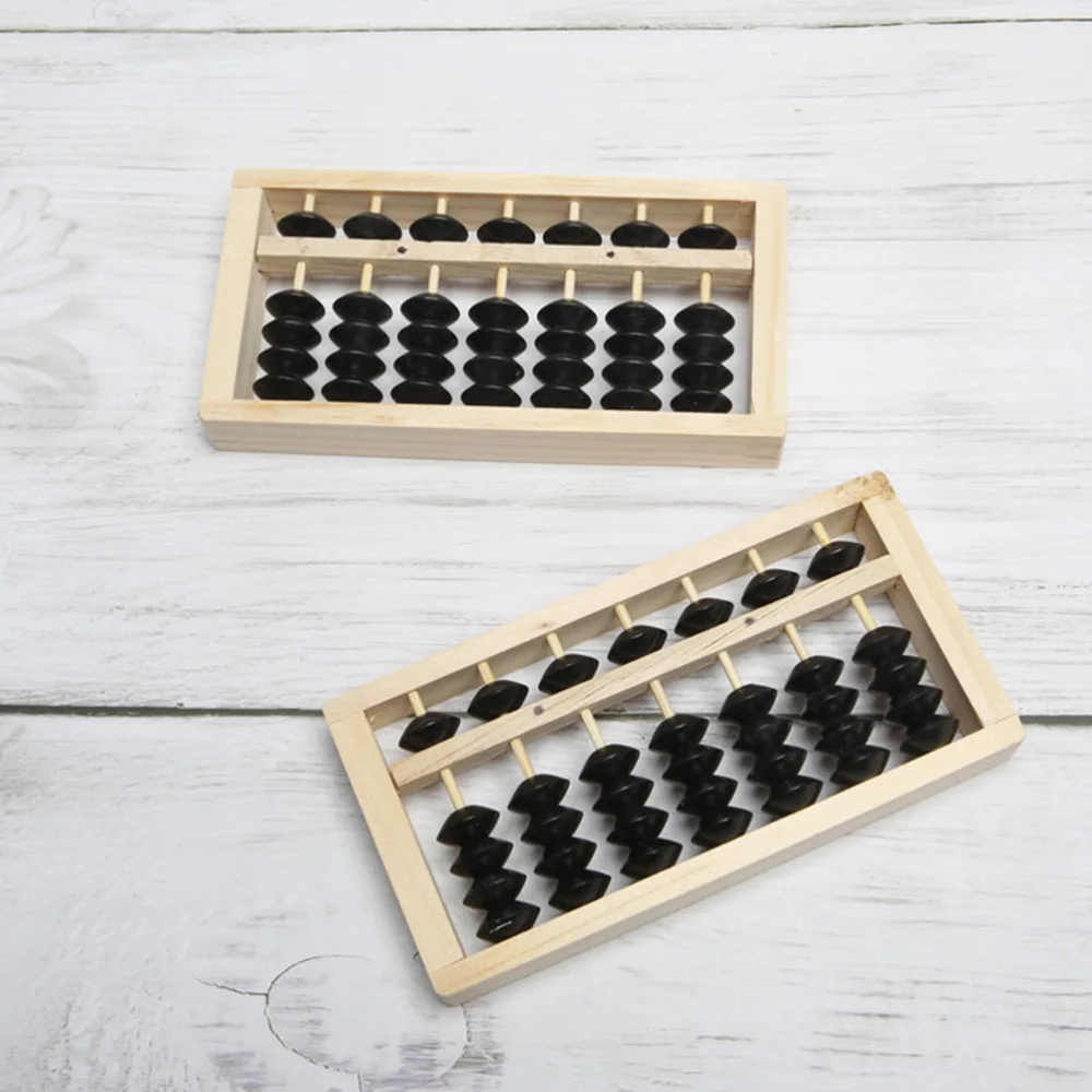

1Pc Mini Abacus Decoration Unique Wooden Abacus Ornament Creative Photo Prop