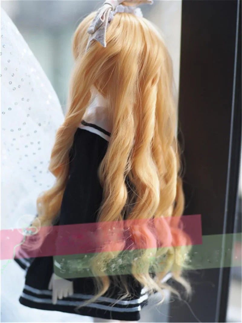 BJD кукла волосы 1/3 1/4 1/6 SD парик провод мода блонд большие Волнистые игрушечные